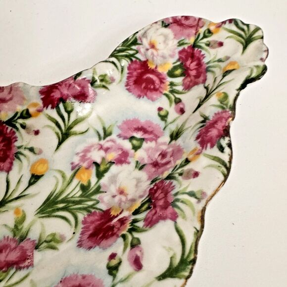 Royal Crown Avon Chintz Porcelain Dish – Crescent Shaped Made in England - Picture 2 of 6